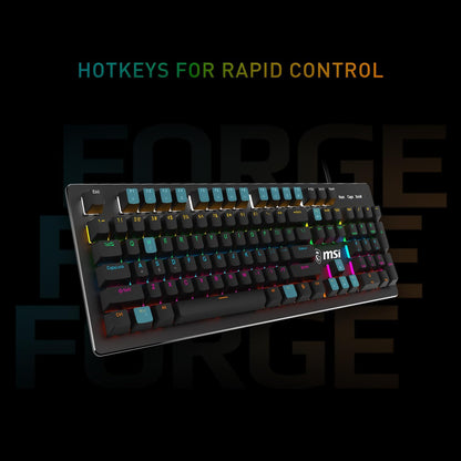 MSI Forge GK300 Combo Blue Gaming Keyboard Mouse