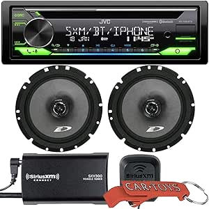 JVC KD-TD91BTS Car CD Receiver Alexa SiriusXM Bundle