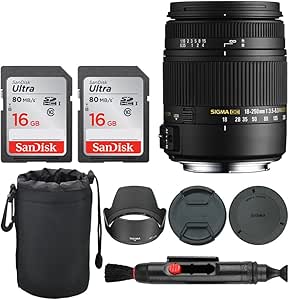 Sigma 18-250mm Nikon F Mount Macro Lens Bundle