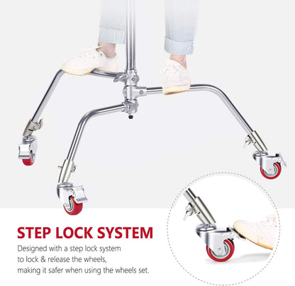 Neewer 10097054 Caster Wheels for Photography C Stand