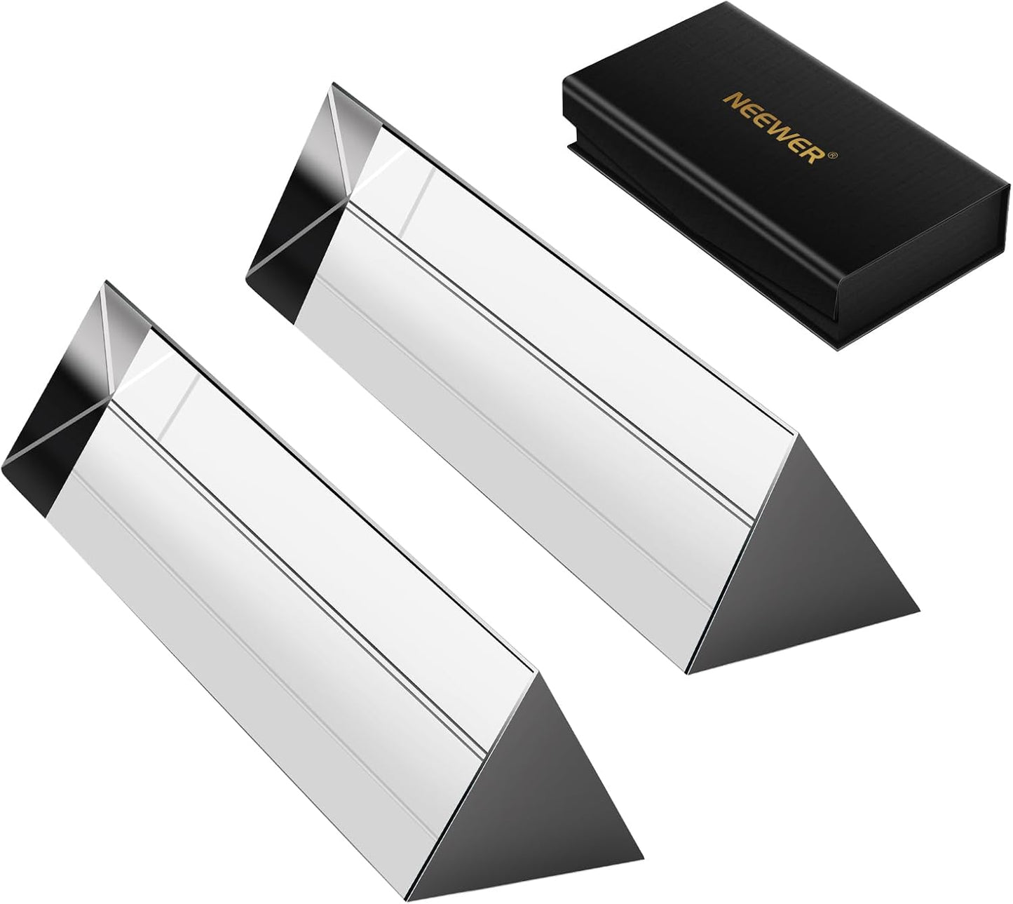 Neewer 6 Inch Triangular Prism Set K9 Crystal Glass