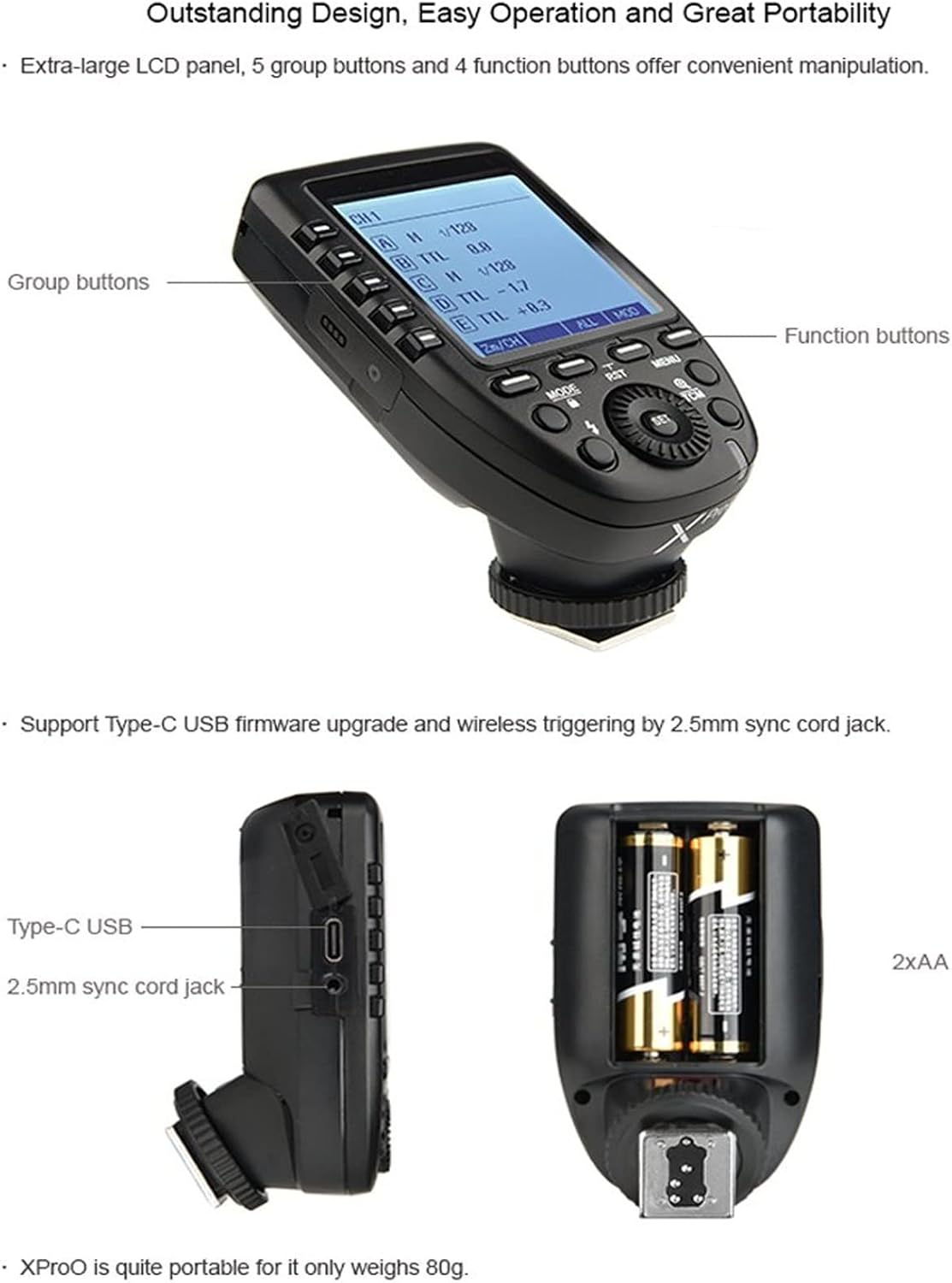 Godox Xpro-O TTL Wireless Flash Trigger for Olympus/Panasonic