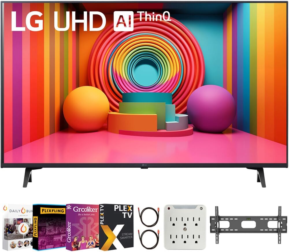 LG E6LG86UT7590PUA 86-Inch 4K Smart TV 2024 Bundle