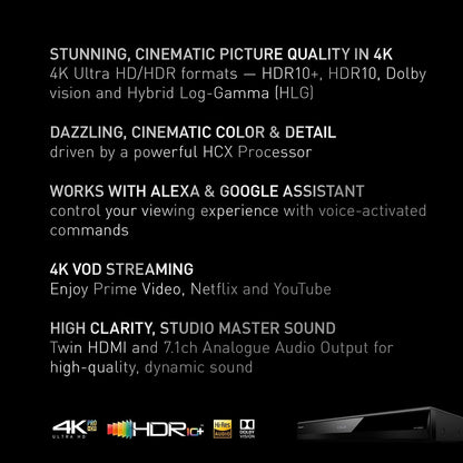 Panasonic DP-UB820-K 4K Blu Ray Player Dolby Vision