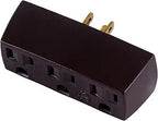 GE 51864 3-Outlet Grounded Wall Tap Adapter