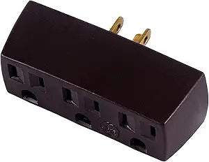GE 51864 3-Outlet Grounded Wall Tap Adapter