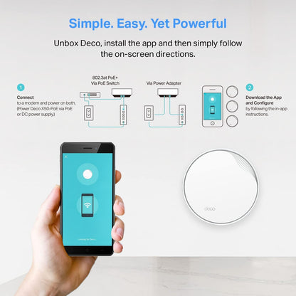 TP-Link Deco X50-PoE(3-pack) AX3000 PoE Mesh WiFi System