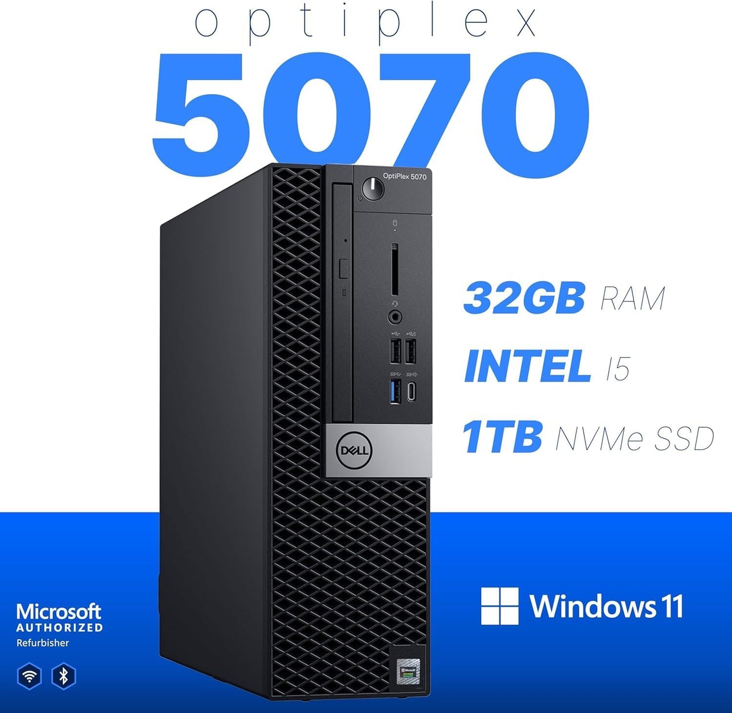 Dell 5070 i5 Workstation, 32GB, 1TB NVMe, P620, Win 11 Pro (Renewed)
