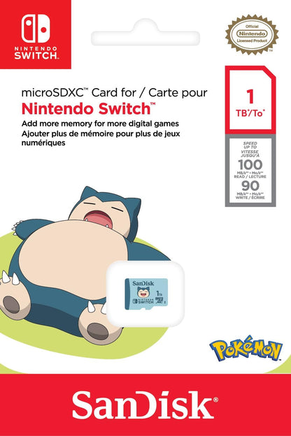 SanDisk SDSQXAO-1T00-GN6ZK 1TB Nintendo Switch Pokémon microSDXC