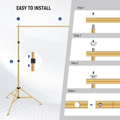Neewer 10ft Photo Studio Backdrop Support System - Gold