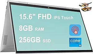 HP Envy X360 15 Quad-Core i5 Touchscreen Laptop 8GB 256GB SSD — main product image
