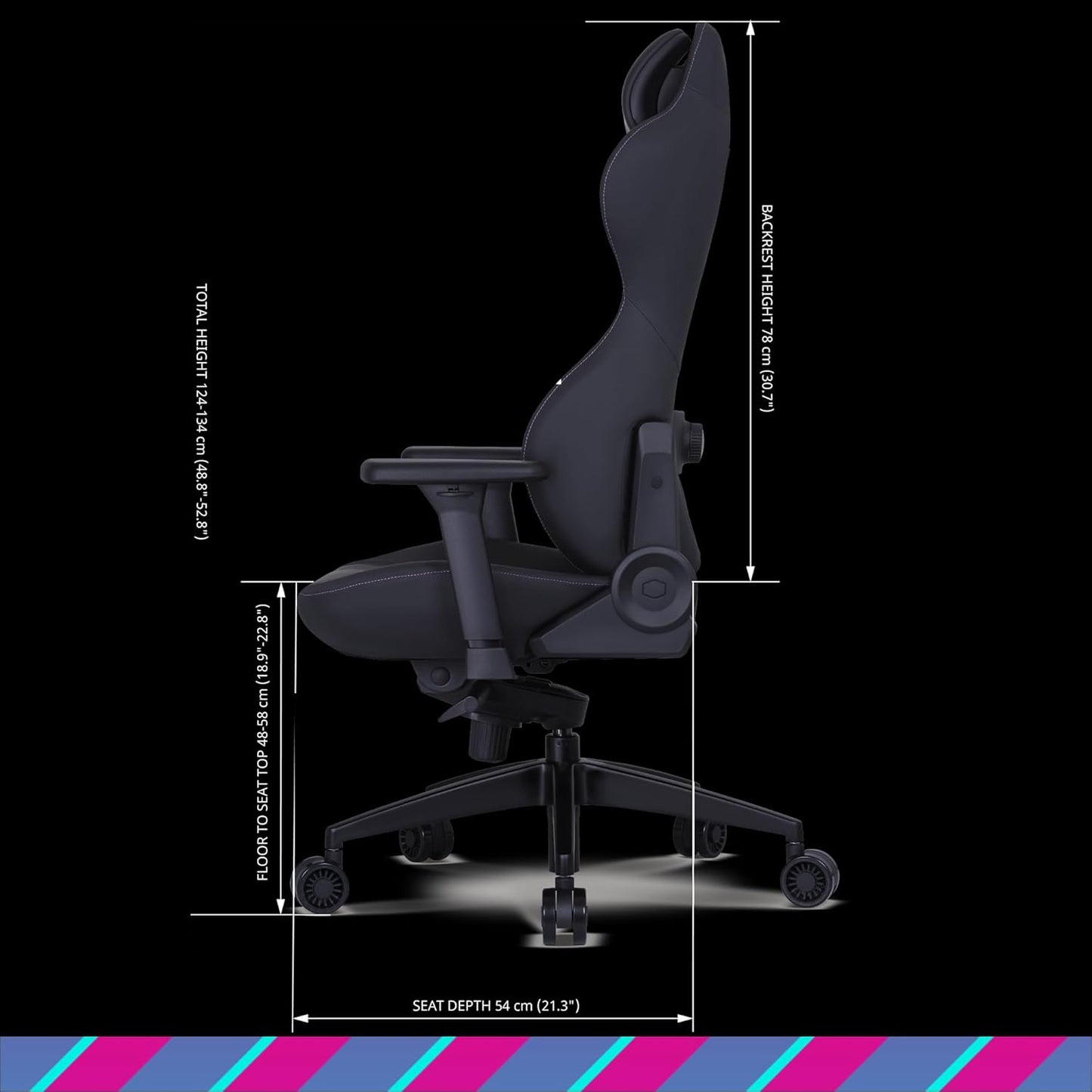 Cooler Master CMI-GCHYB1-BK Hybrid 1 Ergonomic Gaming Chair