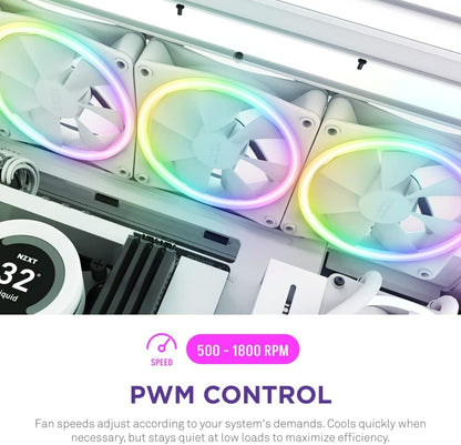NZXT RF-D12TF-W1 F120 RGB Duo Triple Pack 120mm Fans