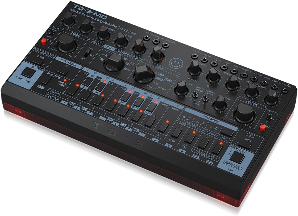 Behringer TD-3-MO Modded Out Analog Bass Synthesizer, Black