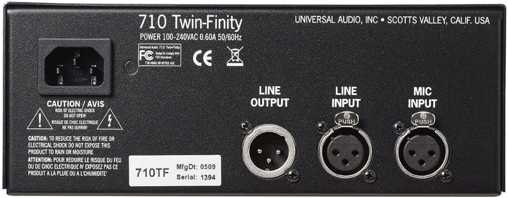 Universal Audio 710TFD Twin-Finity Microphone Preamp