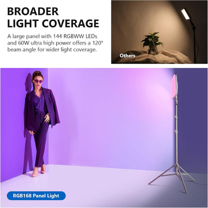 Neewer 10102201 60W RGB LED Video Light Panel Kit