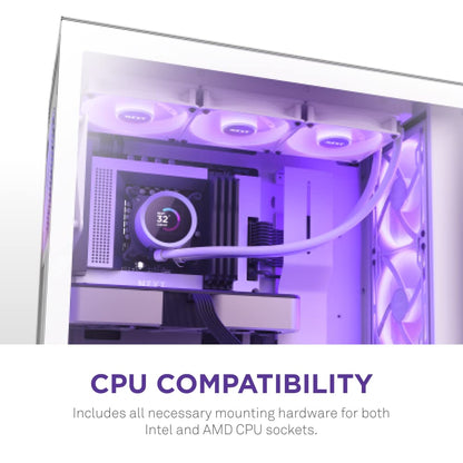 NZXT RL-KR360-W1 Kraken 360 RGB AIO CPU Liquid Cooler White