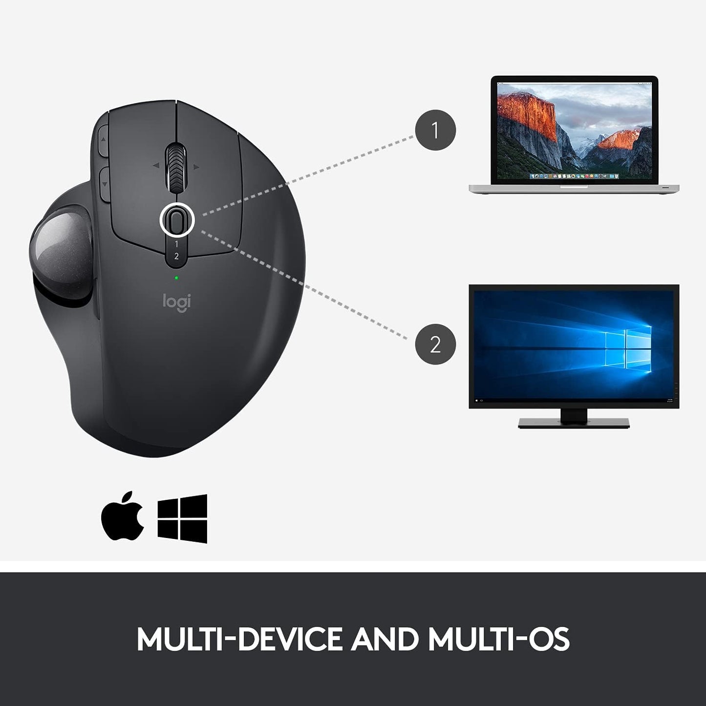 Logitech 910-005177 MX Ergo Wireless Trackball Mouse
