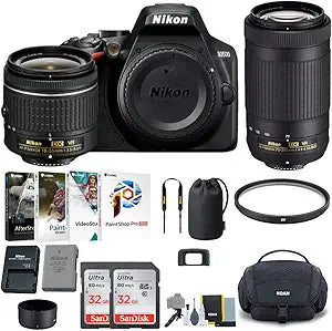 Nikon d3500,nikon DSLR Camera 18-55mm 70-300mm Lens Bundle — main product image