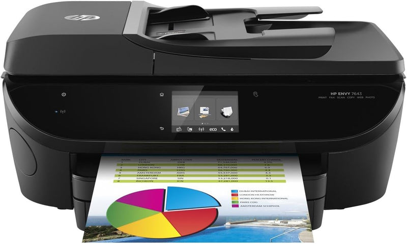 HP 7643 Envy e-All-in-One Photo Printer, Black — main product image