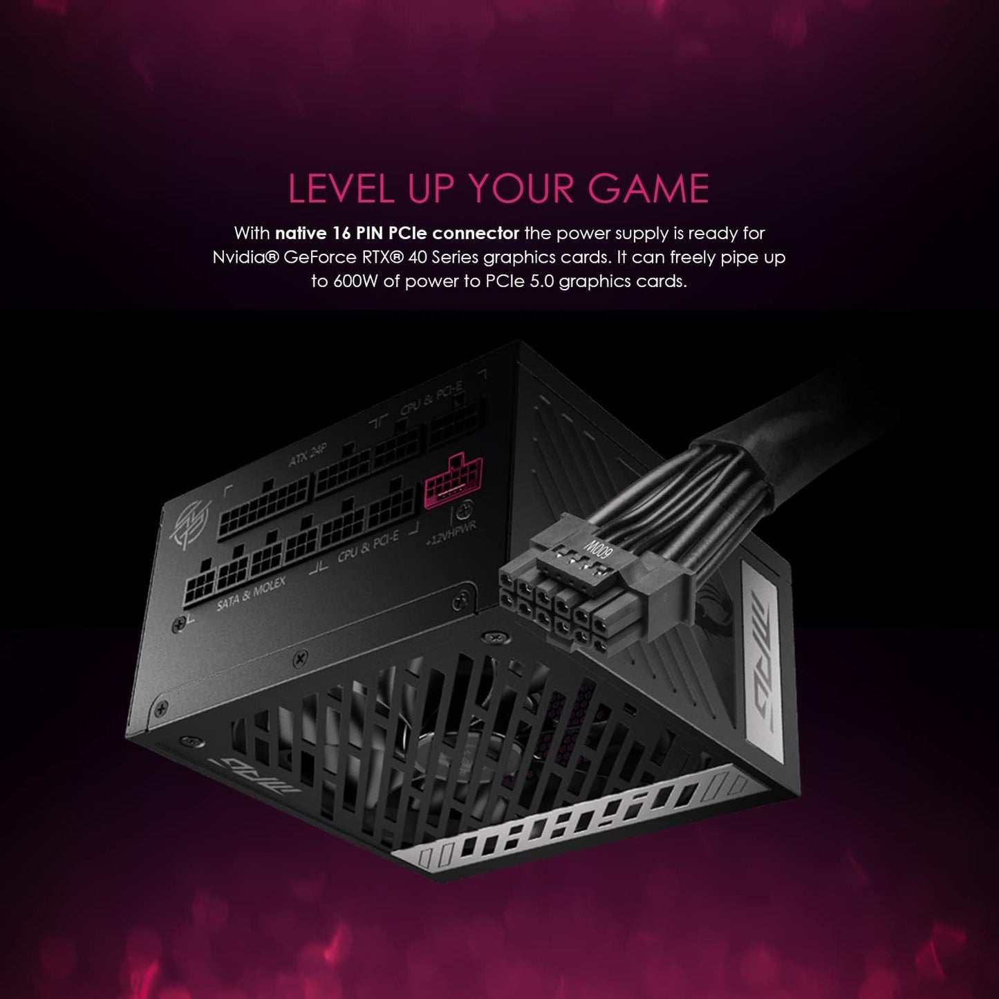 MSI MPGA850GPCIE5 850W 80+ Gold PCIe 5.1 PSU