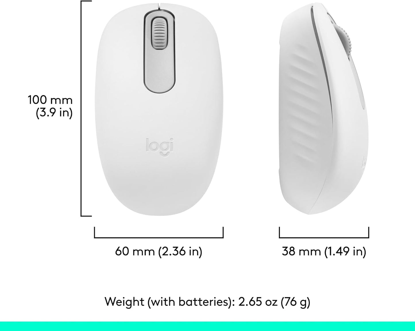 Logitech 910-007438 M196 Bluetooth Mouse - Off White