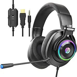 HP Gaming Headset Wired RGB LED Noise Isolating