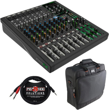 Mackie 12-Channel ProFX12v3+ Mixer Bundle with Bag