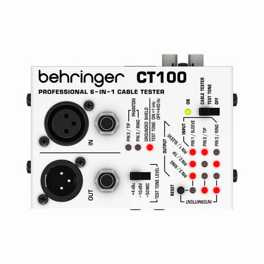 Behringer CT100 6-in-1 Cable Tester - Professional Grade