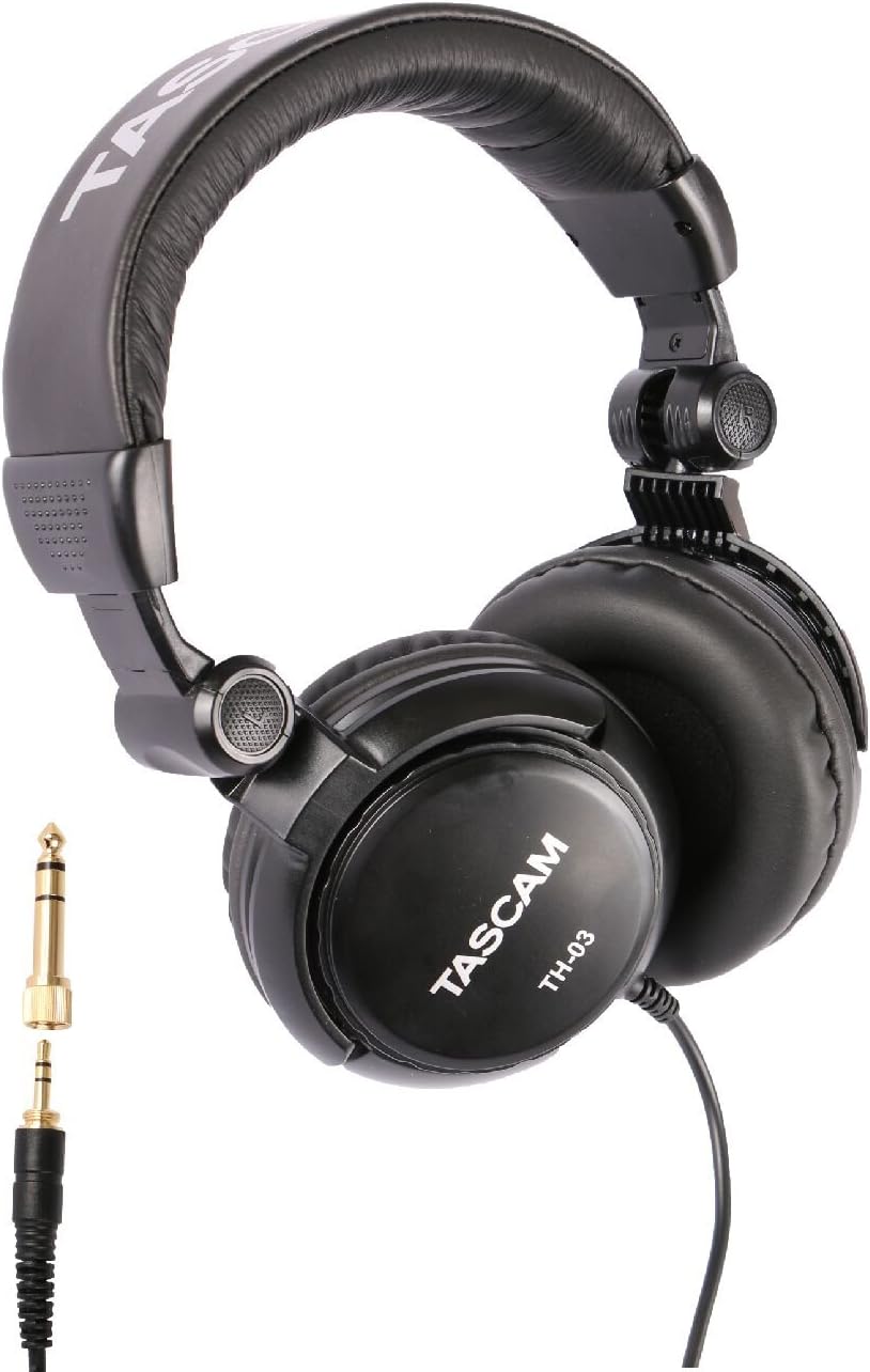 Tascam TH-03 Closed-Back Studio Monitoring Headphones Black