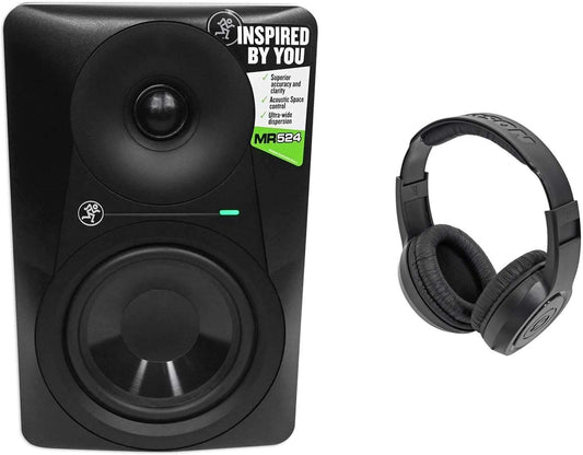 Mackie MR524 Studio Monitor Bundle Samson SR350 Headphones