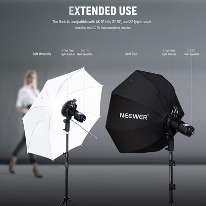 Neewer 10101520 Z1-C TTL Speedlite Flash Kit Canon