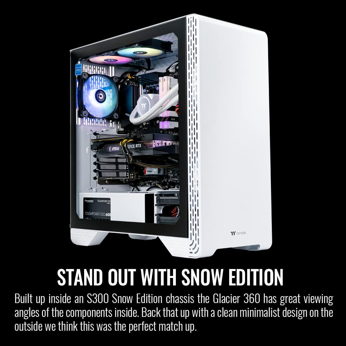 Thermaltake S3WT-B550-G36-LCS Glacier 360 RTX 3060 Gaming PC