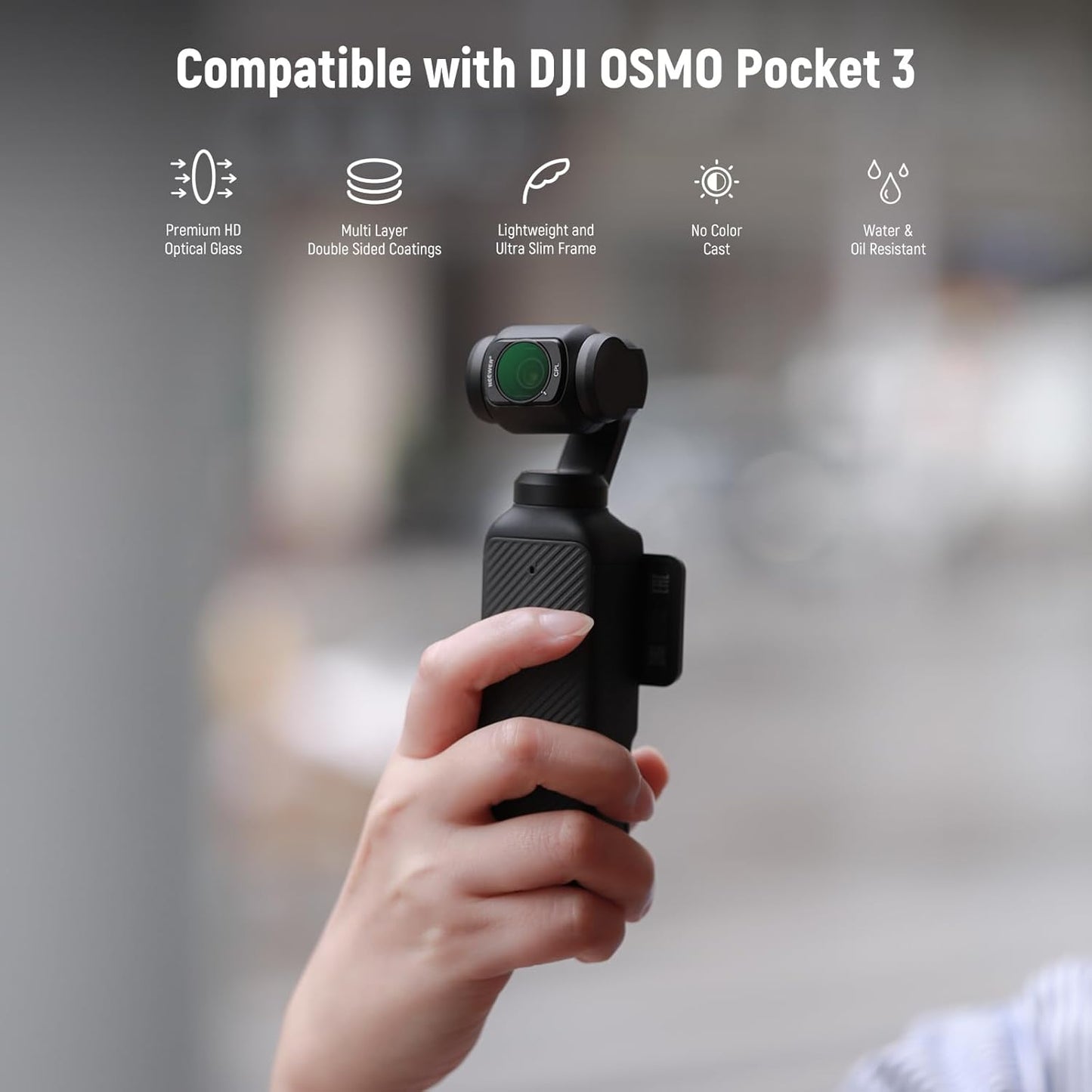 Neewer 10103329 Magnetic ND CPL UV Filter Set for DJI OSMO Pocket 3