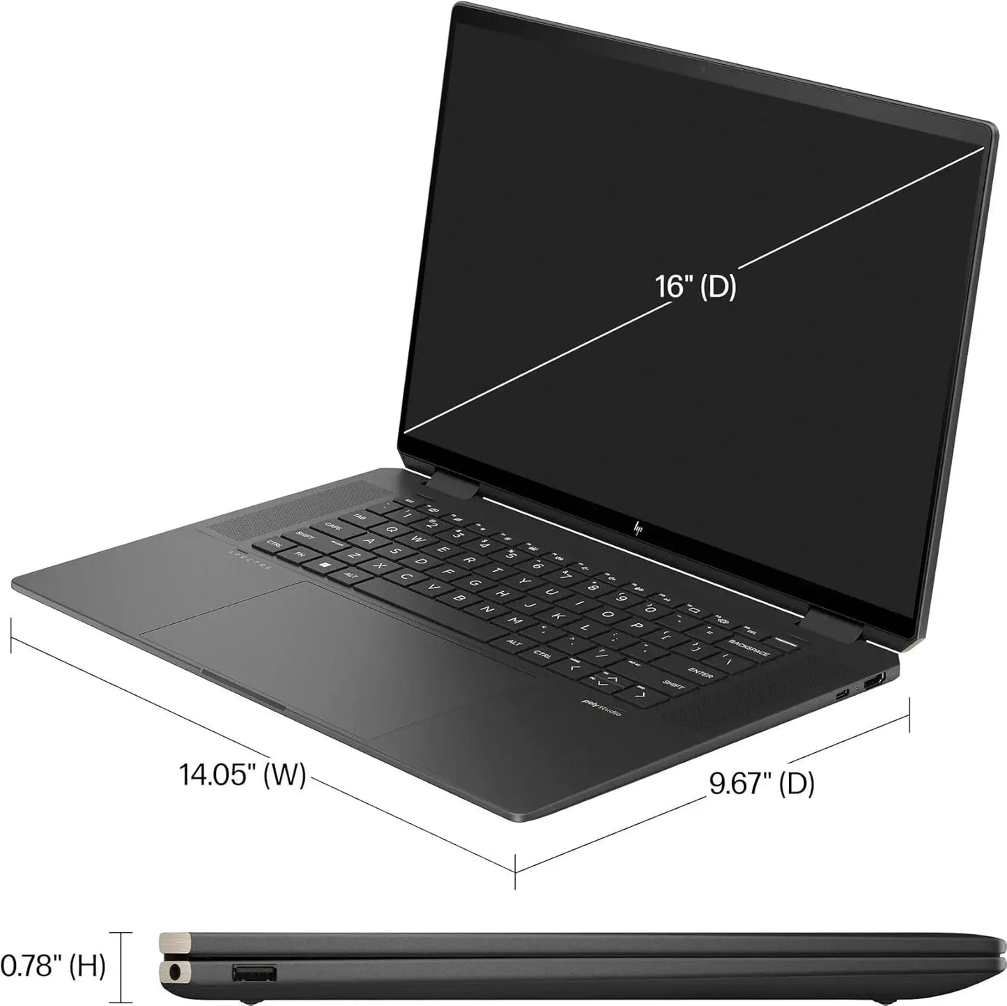 HP 16-AA0023 Spectre 2-in-1 OLED RTX 4050 Laptop