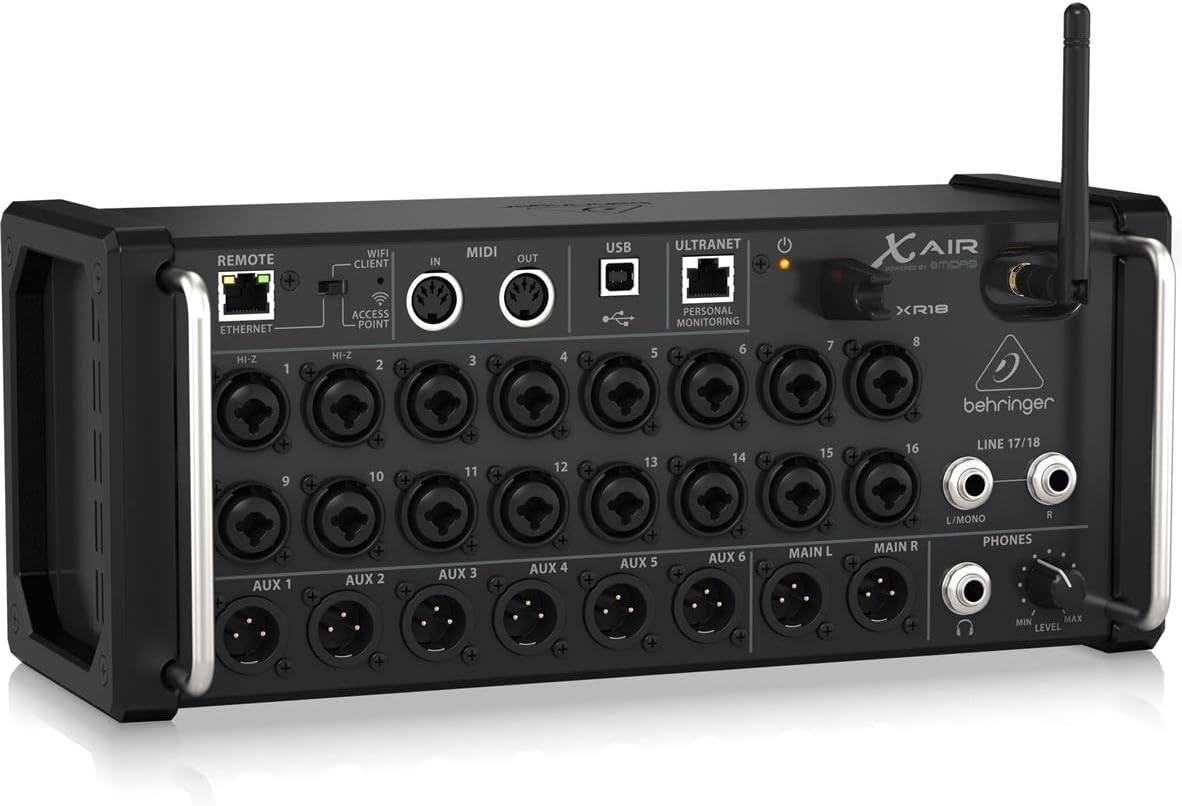 Behringer XAir XR18 Digital Mixer: iPad/Android, MIDAS Preamps + Cables