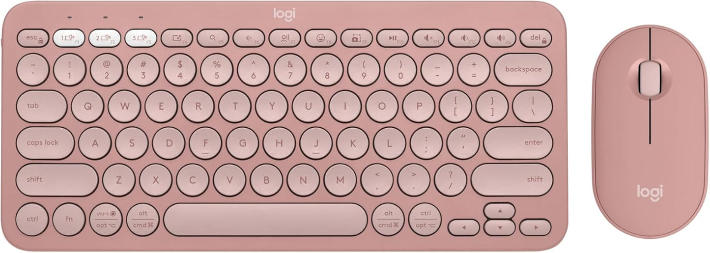 Logitech 920-012199 Pebble 2 Combo Rose Wireless Keyboard & Mouse