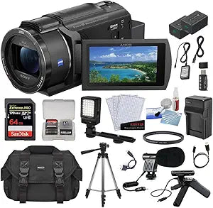 Sony FDR-AX43A 4K Handycam Camcorder Bundle Accessories