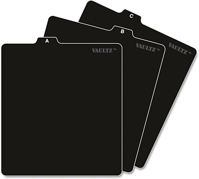 Vaultz VZ01176 A-Z CD File Guides 5x5.75 Black
