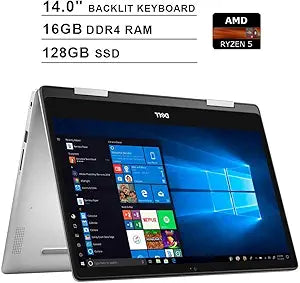 Dell Inspiron 5000 14" 2-in-1 Touch Laptop - Ryzen 5, 16GB, 128GB SSD