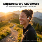 SakerPlus AI Camera Open Ear Headphones with 1080P POV Recording