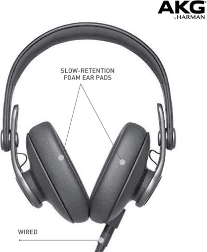 AKG K371 Pro Audio Over-Ear Studio Headphones (Renewed)