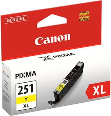 Canon CLI-251 Y XL Yellow Ink Cartridge Compatible Printers