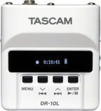 Tascam DR-10LW Micro Portable Lavalier Audio Recorder White