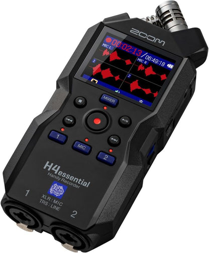 Zoom H4essential 4-Track 32-Bit Float Portable Recorder Bundle