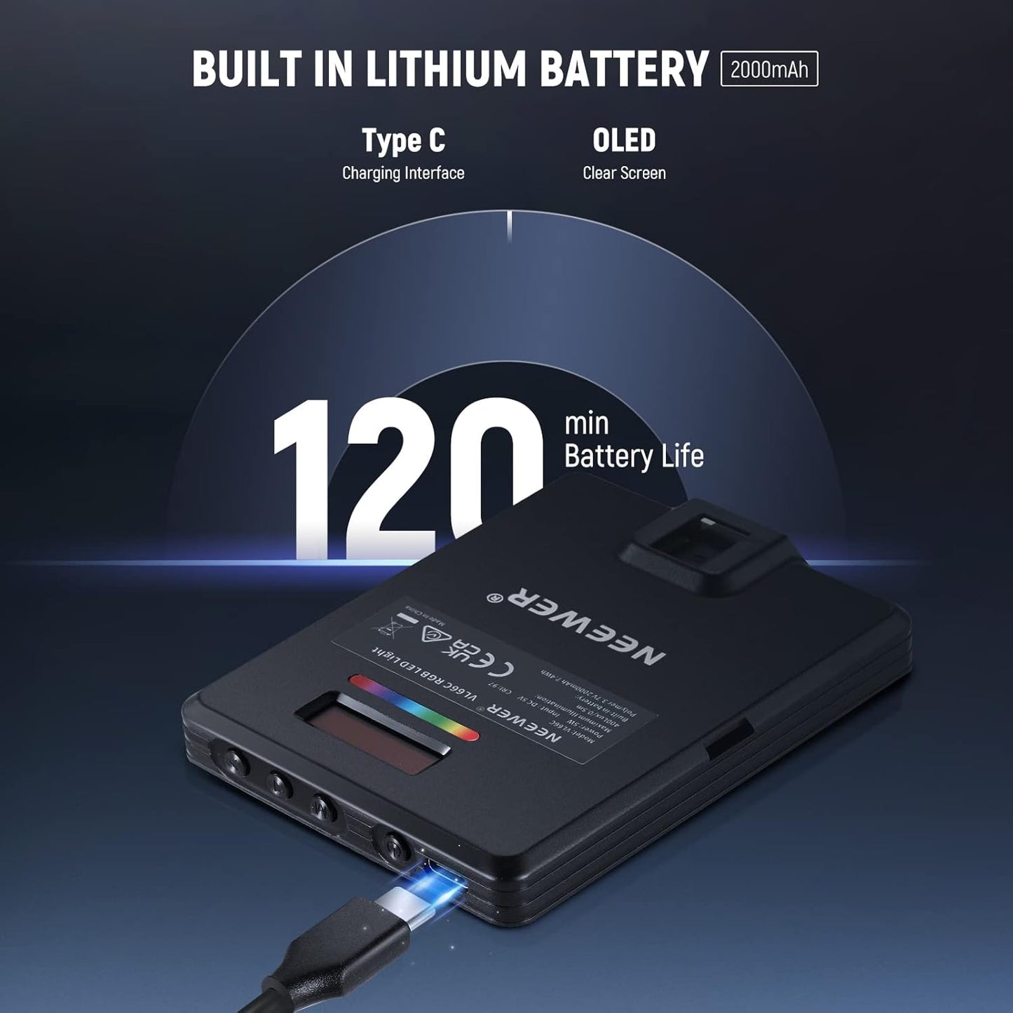 Neewer 10101760 RGB LED Phone Light with Clip