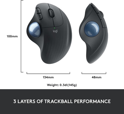 Logitech 910-005867 ERGO M575 Wireless Trackball Mouse - Graphite