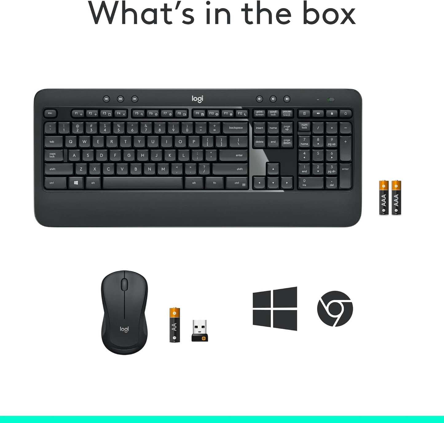 Logitech 920-012585 MK540 Wireless Keyboard and Mouse Combo