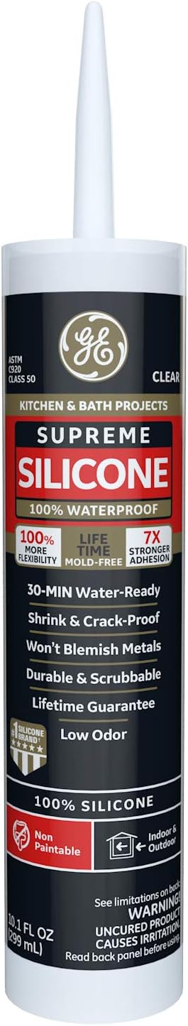 GE Sealants M90006 Supreme Silicone Kitchen & Bath Sealant
