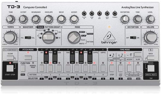 Behringer TD-3-SR Analog Bass Line Synthesizer Silver